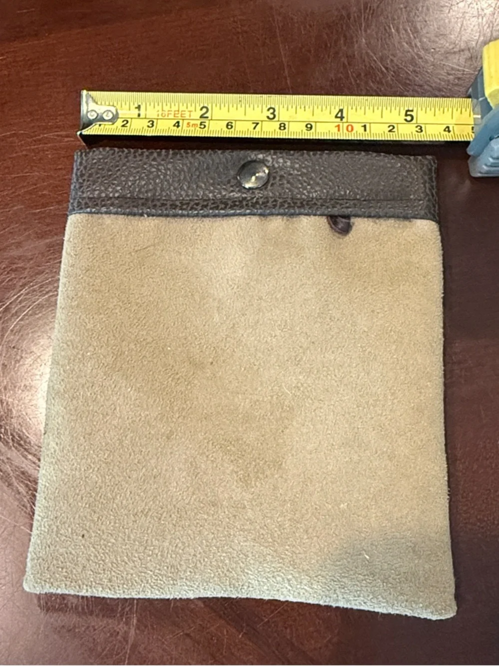 Dog Treat Training Pouch with a waistband clip -Tan with Dark Brown Trim